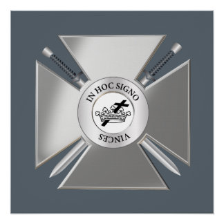 Poster Masonic cross