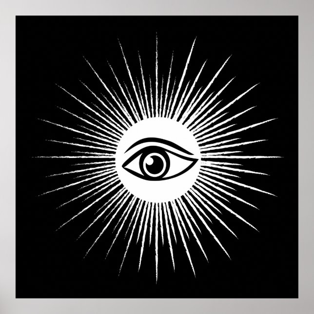 Poster Masonic eye (Devant)