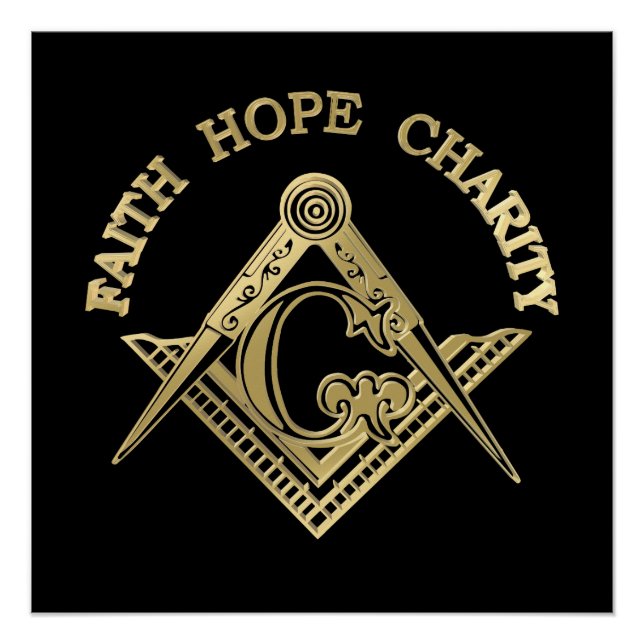 Poster Masonic symbol (Devant)
