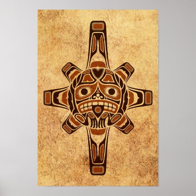 Poster Masque Brown Haida Sun vintage (Devant)