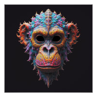 Masque de chimpanzé orné