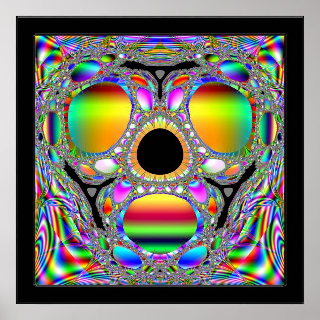 Poster Masque mortel fractal de Toutankhamon (Devant)