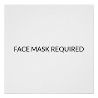 Masque visage Requis noir et blanc simple