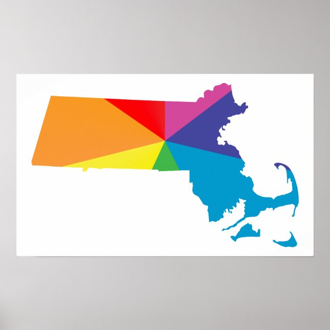 Poster massachusetts pride. (Devant)