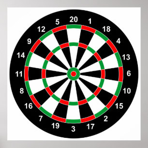 Poster Master Darts Board Basique Round Target Classic je