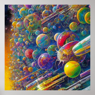 Poster mat de la valeur Space Race