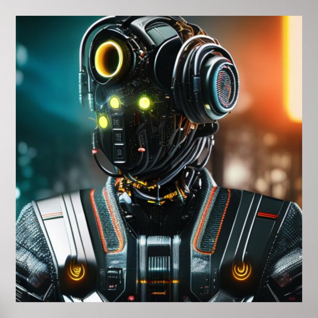 Poster mat de valeur Robot 3 (Devant)