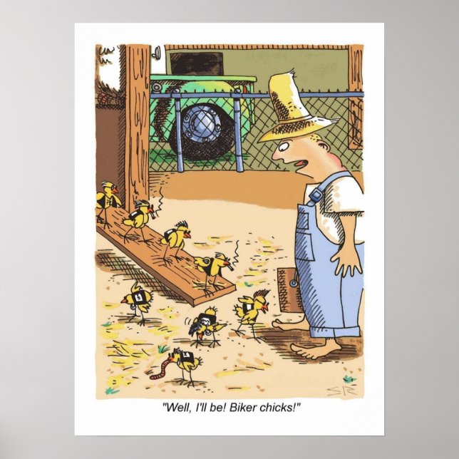 Poster mat pour moto Chicks (Devant)