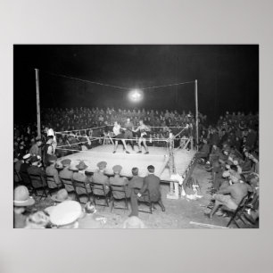 Poster Match de boxe d'armée, les années 1920
