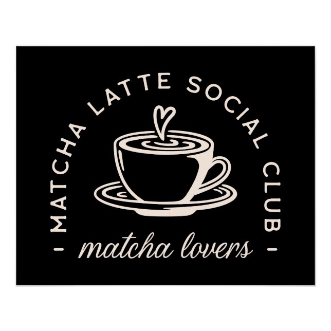 Poster Matcha latte amants citations (Devant)