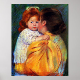 Poster Maternal Kiss 1896 by Mary Stevenson Cassatt