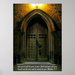 Poster Mathew 7:7 Grande porte