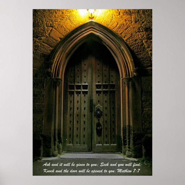 Poster Mathew 7:7 Grande porte (Devant)