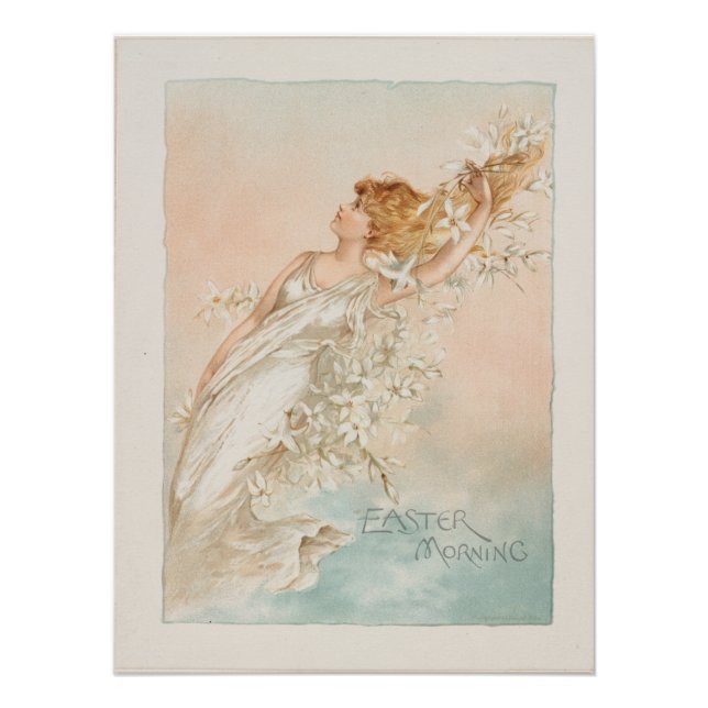Poster "Matin de Pâques" - Impression vintage, L. Prang & (Devant)
