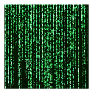 Poster Matrix code Be a warrior againt the system 