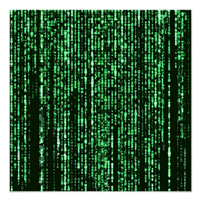 Poster Matrix code Be a warrior againt the system  (Devant)