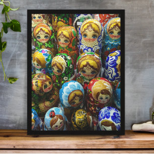 Poster Matryoshka Poupées Souvenir Kiosque Voyage Photo
