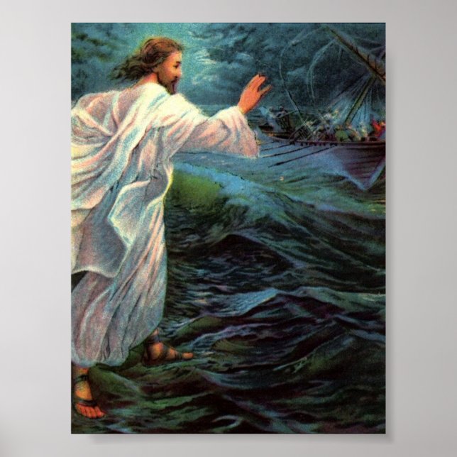 Poster : Matthew 14:29-30 (Devant)
