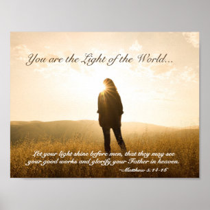 Poster Matthew 5 14-16 You are the Light of the World