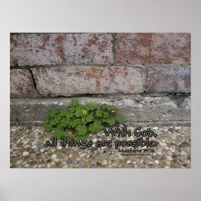 Poster Matthieu 19:26 (Devant)