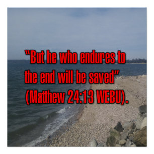 Poster Matthieu 24:13 WEBU