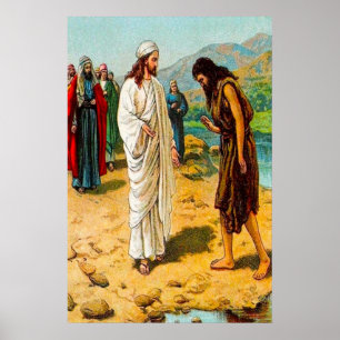 Poster Matthieu 3:13-15 Jésus vient à Jean