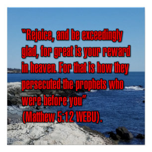 Poster Matthieu 5:12 WEBU