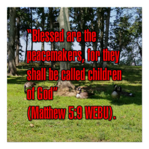 Poster Matthieu 5:9 WEBU