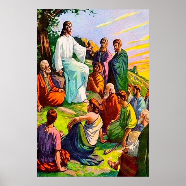 Poster Matthieu 6 Jésus Enseigne Ses Abonnés (Devant)