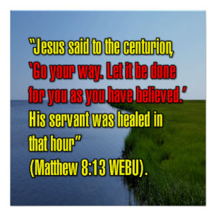 Poster Matthieu 8:13 WEBU