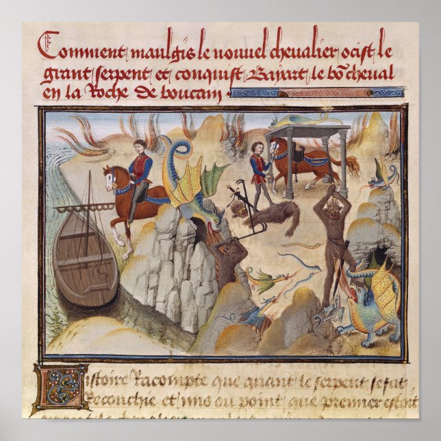 Poster Maugis combat le serpent (Devant)