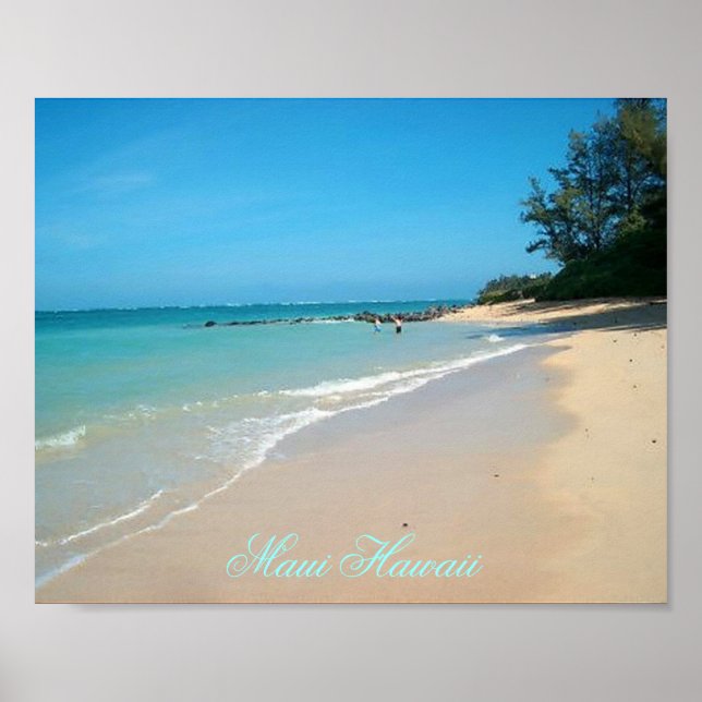 Poster Maui Hawaii 10"x8" (Devant)