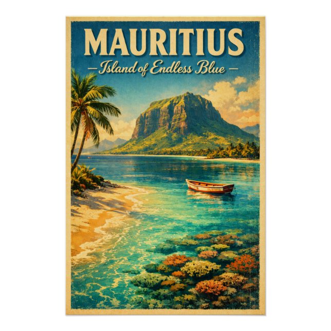 Poster MAURICE – Île de Bleu Infini (Devant)