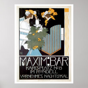 Poster Maxim Bar Nourriture Vintage