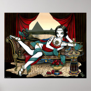 Poster "Mayet" de la déesse égyptienne Pyramid Ang