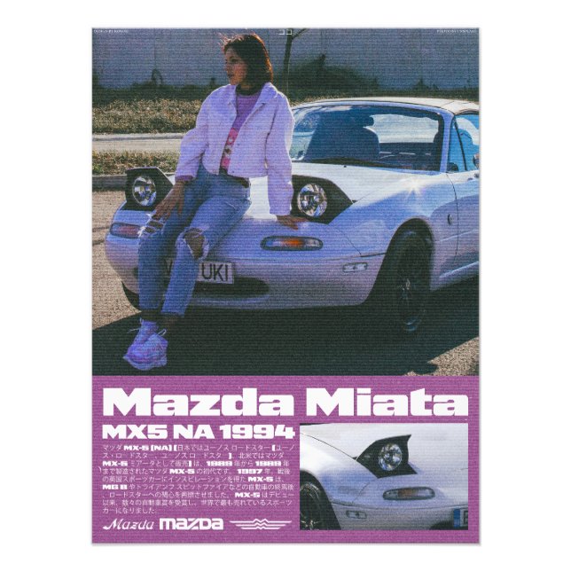 Poster Mazda Miata MX5 (Devant)