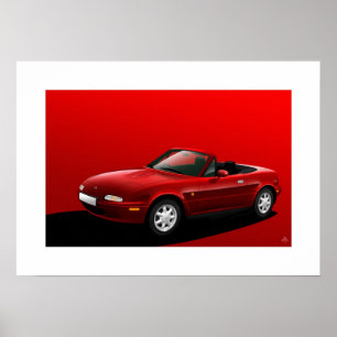 Poster Mazda MX-5, Miata, Roadster Eunos
