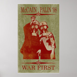 Poster McCain Palin War First
