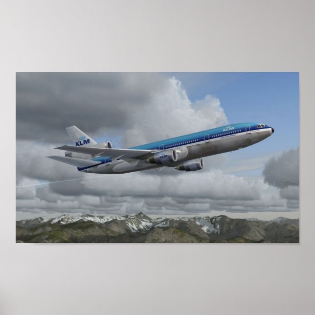 Poster McDonnell Douglas DC-10 KLM Royal Dutch Airlines (Devant)