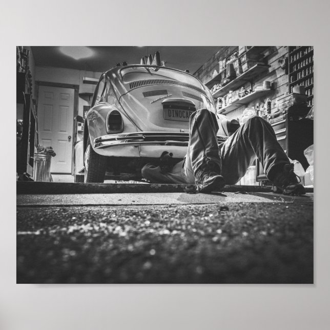 Poster mécanique de réparation de voiture (Devant)