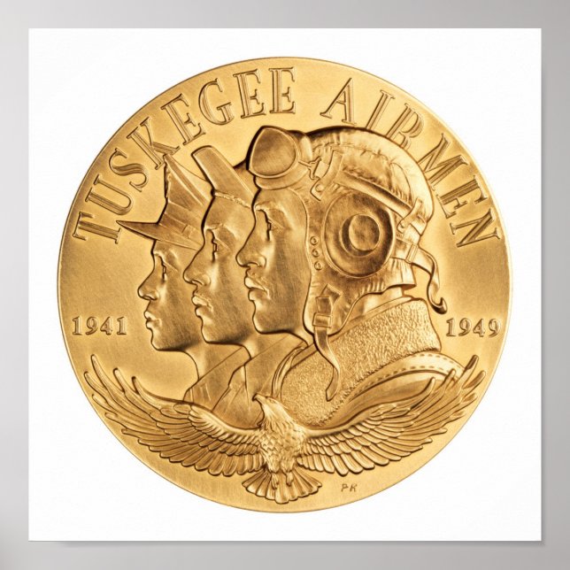 Poster Médaille d'or des aviateurs de Tuskegee (Devant)