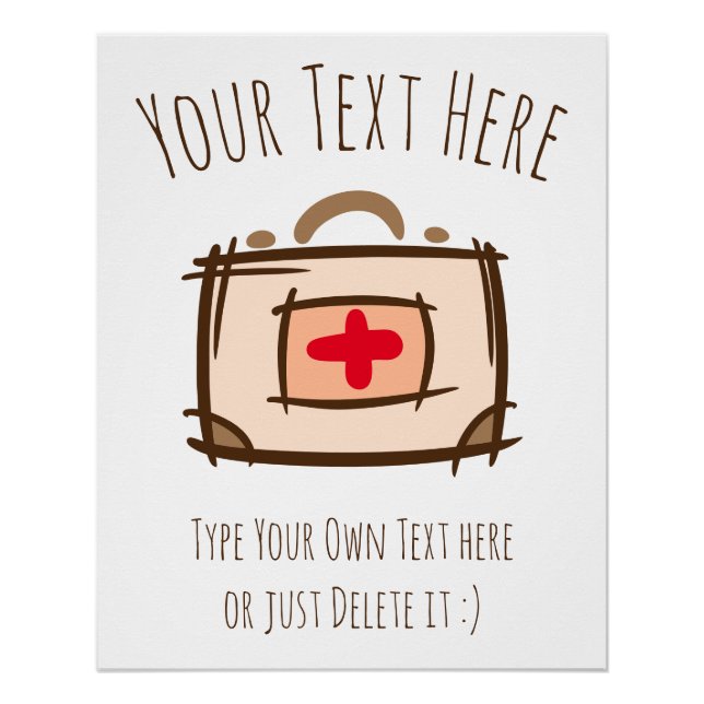 Poster Médecin, urgence, infirmière, Modèle-cadeau paramé (Devant)