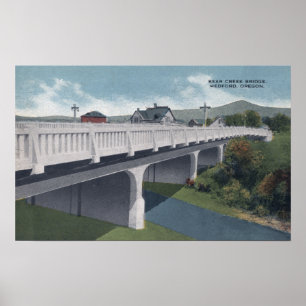 Poster Medford (Oregon) - Vue du pont de Bear Creek
