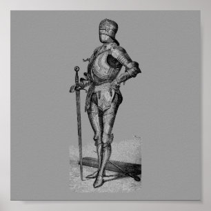 Poster médiéval du Chevalier