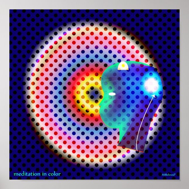 Poster Méditation en couleur (Devant)
