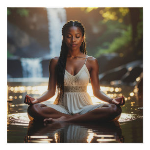 POSTER MÉDITATION - YOGA - BIEN-ÊTRE - CARPE DIEM