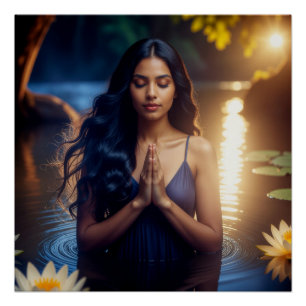 POSTER MÉDITATION - YOGA - BIEN-ÊTRE - CARPE DIEM