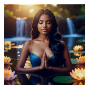 POSTER MÉDITATION - YOGA - BIEN-ÊTRE - CARPE DIEM