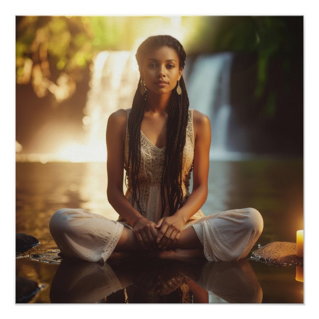 POSTER MEDITATION - YOGA - WELLNESS - CARPE DIEM (Devant)