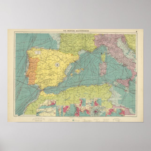 Poster Méditerranée occidentale (Devant)